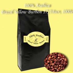 Arabica Brazil Yellow Burbon 17/18scr зернова кава 1000г. БЕЗКОШТОВНА ДОСТАВКА від 1кг!